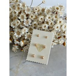 Trio De Esfera Lisa Antialérgico - B8506 - Lojas das Revendedoras