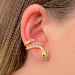 Ear Cuff Cobra Cravejada Par - B8030 - Lojas das Revendedoras