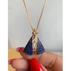 Colar Nossa Senhora Cravejado - C850 - Lojas das Revendedoras
