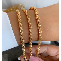 Pulseira Cabo de Aço Grossa - P641 - Lojas das Revendedoras