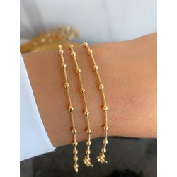 Pulseira De Bolinha Lisa (unitaria) - P4052 - Lojas das Revendedoras