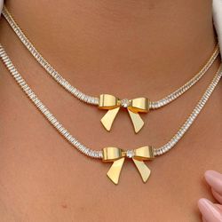 Chocker em navetes com laço (cada) - C7222 - Lojas das Revendedoras