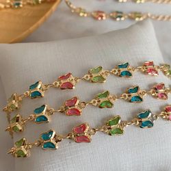 Pulseira Infantil Com Borboletas Coloridas - P1950 - Lojas das Revendedoras