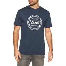 Camiseta Vans Authentic Checker SS Dress Blue - 32... - Loja Over 7