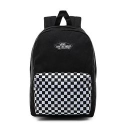 Mochila Vans New Skool Backpack Black Checker Xadr... - Loja Over 7
