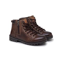 Bota Infantil Vacanza em Couro - Chocolate