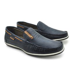 Mocassim Paraty Masculino de Couro - Marinho