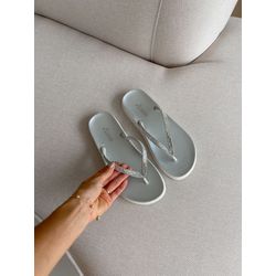 Chinelo Pedraria Prata - 109 - LET SHOES
