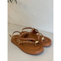 Papete Flat Form Ranna - cor caramelo - LET SHOES