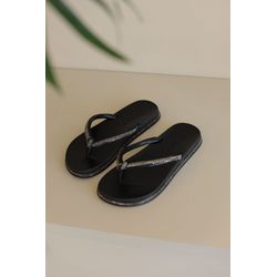 Chinelo Anatômico Cristal - cor preto - LET SHOES