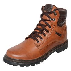 Bota Coturno em Couro Mega Boots 6019 Whisky-Cafe - Mega Boots | Botas e Coturnos em couro