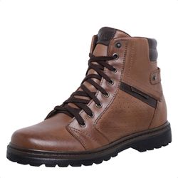 Bota Coturno em couro Mega Boots 6021 Chocolate-Cafe - Mega Boots | Botas e Coturnos em couro