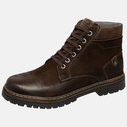 Bota Coturno em Couro Mega Boots 6033 Cafe-Cafe - Mega Boots | Botas e Coturnos em couro