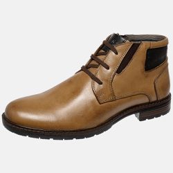 Bota Urbana em Couro Mega Boots Doce de Leite-Preto 50001 - Mega Boots | Botas e Coturnos em couro