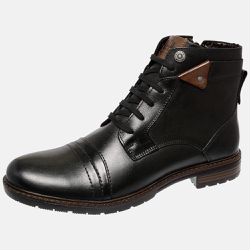 Bota Urbana em Couro Mega Boots Preto-Chocolate 50002 - Mega Boots | Botas e Coturnos em couro