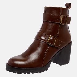 Bota Feminina Tratorada Mega Boots em Couro - Chocolate - 1425 - Mega Boots | Botas e Coturnos em couro