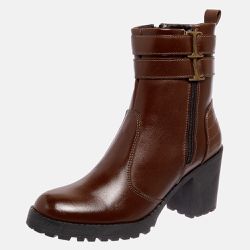 Bota Feminina Tratorada Mega Boots em Couro - Chocolate - 1426 - Mega Boots | Botas e Coturnos em couro