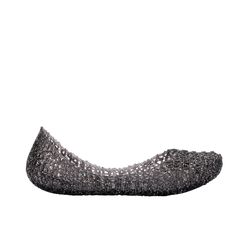 Mini Melissa Sandália Campana Papel - Preto Glitte... - Loja Mônica's