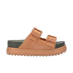 Melissa Tamanco Cozy M Lover Platform - Bege/Verde... - Loja Mônica's