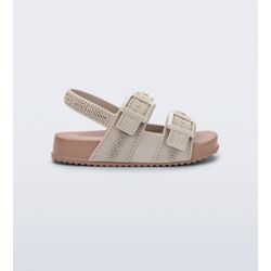 Mini Melissa Sandália Cozy M Lover Baby - Bege - ... - Loja Mônica's