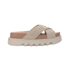 Melissa Chinelo Cross M Lover Platform - Bege/Marr... - Loja Mônica's