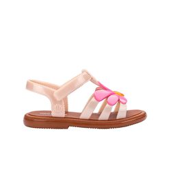 Mini Melissa Sandália Hip Bloomy Baby - Marrom/Ros... - Loja Mônica's