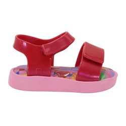 Mini Melissa Sandália Jump Print Baby - Rosa - 14... - Loja Mônica's