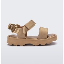 Mini Melissa Sandália Kick Off Sandal - Dourado - ... - Loja Mônica's