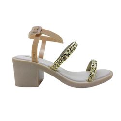 Sandália Fem. Melissa Glowing Heel - Bege - 140651 - Loja Mônica's