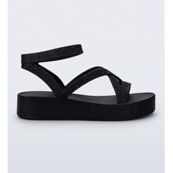 Melissa Sandália Sun Barra Platform II - Preto Gli... - Loja Mônica's