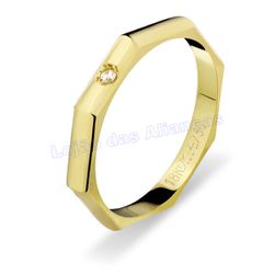 Aliança De Ouro 18k 750 10179.1 - Lojão Das Alianças