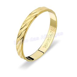 Aliança Em Ouro 18k 750 - AL10210.1 - LOJAODASALIANCAS