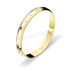 Aliança Em Ouro 18k 750 - AL10274.1 - LOJAODASALIANCAS