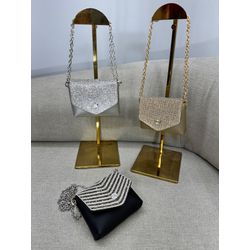 Minibag com detalhes de strass - 3625 - Lojão Moda 25