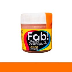 Pó para Decoração Laranja Fab 3g loja sabrina