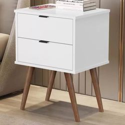 Mesa de Cabeceira 2 Gavetas Branco Luxo 1818 JB Be... - Lojas Premium
