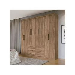 Guarda Roupa Casal Liverpool 8 Portas 6 Gavetas At... - Lojas Premium