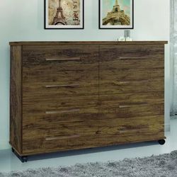 Cômoda 8 Gavetas Amendoa/Wood Jade Primus - 10554 - Lojas Premium