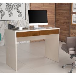 Escrivaninha 1 Gaveta 6080 Luxo Perola/Caramelo JB... - Lojas Premium
