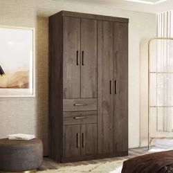 Guarda Roupa Solteiro Verona 6 Portas 2 Gavetas Eb... - Lojas Premium