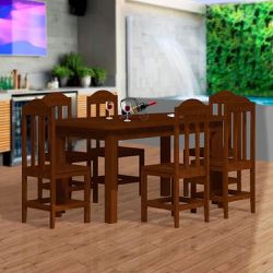 Mesa De Jantar Safira Com 6 Cadeiras Madeira Macic... - Lojas Premium