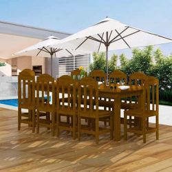 Mesa De Jantar Safira Com 10 Cadeiras Madeira Maci... - Lojas Premium