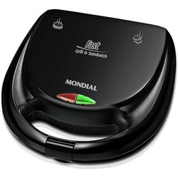 Sanduicheira Fast Grill e Sandwich S-12 Mondial Pr... - Lojas Premium