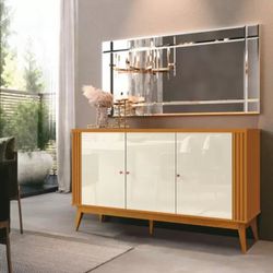 Buffet Aparador Argo 3 Portas 1 Gaveta Pés Palito ... - Lojas Premium