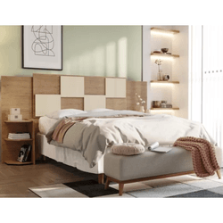 Cabeceira Firenze Fit Casal/Queen Cinamomo/Off Whi... - Lojas Premium