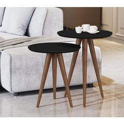 Mesa de Apoio Luxo 8003 Pés Palito Preto JB Bechar... - Lojas Premium
