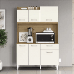 Armário de Cozinha Berlim 6 Portas 1 Gaveta Atacam... - Lojas Premium