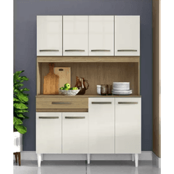 Armário de Cozinha Cleo 8 Portas 1 Gaveta Atacama/... - Lojas Premium