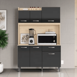 Armário de Cozinha Berlim 6 Portas 1 Gaveta Avena/... - Lojas Premium