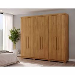 Guarda Roupa Casal Monarca 6 Portas Camaru Robel -... - Lojas Premium